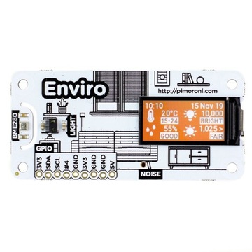 Enviro-модуль з дисплеєм і датчиками навколишнього середовища для Raspberry Pi