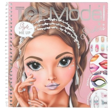 Книжка-раскраска с наклейками Dress Me Up Face Top Model 12723