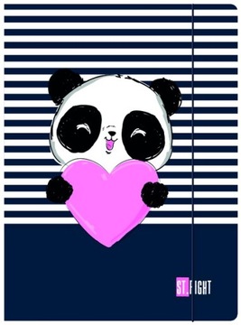 Папка с ластиком A4 STRIGHT LOVE PANDA