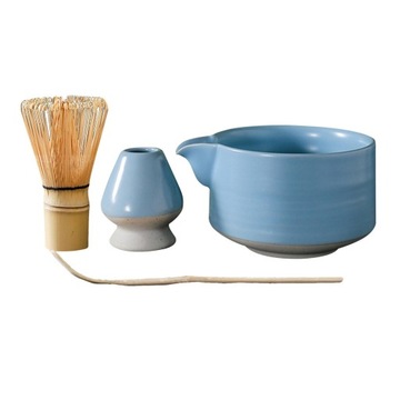 .4x Matcha Whisk Set with Accessories and Tools, японский церемониальный синий