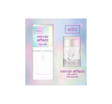 WIBO MIRROR EFFECT НАБОР ДЛЯ НОГТЕЙ TOP COAT + ПЫЛЬЦА