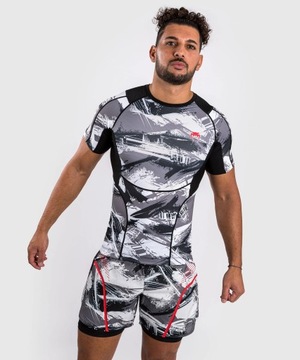 Venum Rashguard Electron 3.0 с коротким рукавом серо-красный L