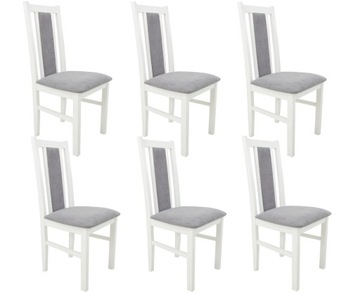 Сучасні стільці дерев'яні 6 штук, чорно-сірі