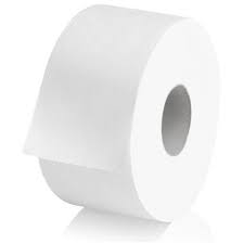 Туалетная бумага белая Джамбо 100% целлюлоза 150 м / 2 слоя