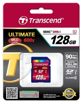 TRANSCEND ts128gsdxc10u1 Transcend карта пам'яті SDXC 128GB, Class10 UHS-я,