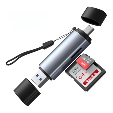 Портативный мини TF SD USB C USB 2.0 3.0 кард-ридер для ПК Mac Android