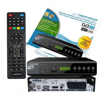 Тюнер декодер ефірного ТБ HD DVBT2 HEVC H. 265