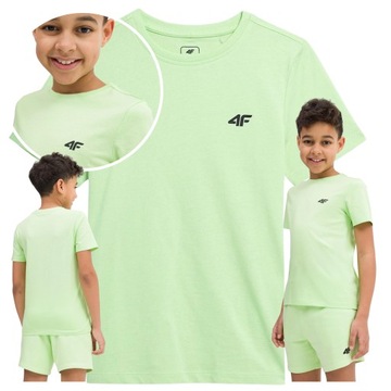 футболка для хлопчиків 4F бавовна спортивна футболка R 164