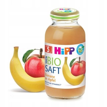 HIPP BIO сок банан с яблоком 100% 200мл 5м