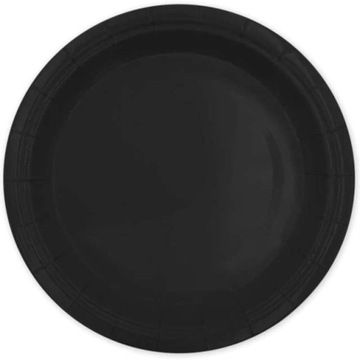 Бумажные тарелки черные одноразовые Хэллоуин Андреевский канун Нового года 6 шт