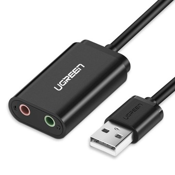 Ugreen внешняя звуковая Музыкальная карта USB-адаптер-3,5 мм mini jack 1