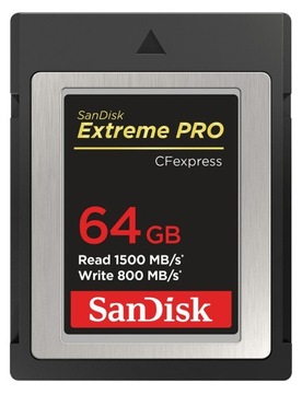 Карта памяти SanDisk CFexpress Extreme Pro Type B 64GB SDCFE-064G-GN4NN (1