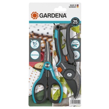 Садовый секатор с ножницами GARDENA Comfort Steel