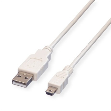 Кабель USB A 2.0-Mini USB 3M білий 480 Мбіт / з