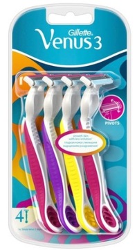 Gillette Venus 3 бритвы, 4 штуки