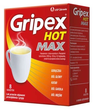 Gripex Hot Max (HotActiv Forte), 8 пакетиків