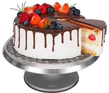 Велика професійна Обертова тарілка для торта 30 см KLAUSBERG