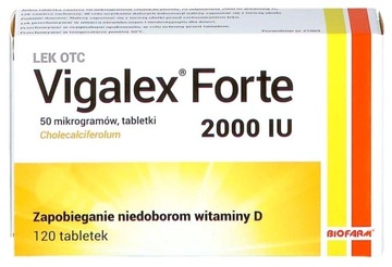 ВІГАЛЕКС Форте препарат вітамін D3 2000 МО 120 таблеток