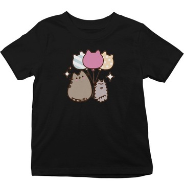 ФУТБОЛКА ДЕТСКАЯ ХЛОПКОВАЯ ФУТБОЛКА С ПРИНТОМ PUSHEEN BLACK 128/134