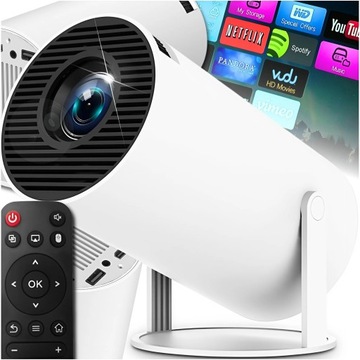 ПРОЕКТОР ВИДЕОПРОЕКТОР ANDROID TV WIFI FULL HD ПОРТАТИВНЫЙ УМНЫЙ ВРАЩАЮЩИЙСЯ ДИНАМИК