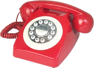 Ретро винтаж красный телефон