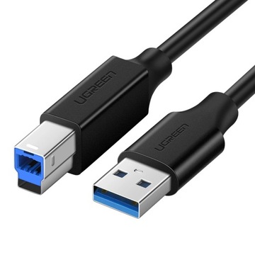 Кабель USB - A для принтера Ugreen US210-черный, 2 м, 5 Гбит / с