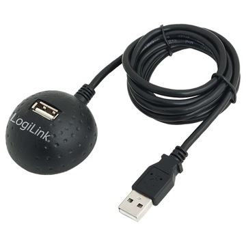 Подовжувач USB 2.0 1,5 м LogiLink кульовий док-станцією USB-A чоловічий / жіночий магніт