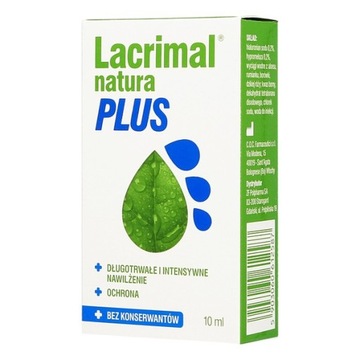 Увлажняющие капли lacrimal Nature PLUS 10 мл