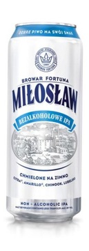 Безалкогольное пиво Milosław IPA Brewery Fortuna 500 мл может