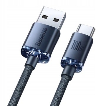 Кабель Baseus USB-USB Type C 1,2 м Черный