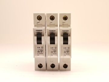 Автоматичний вимикач Siemens 5sx21 C20-комплект 3шт