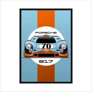 Картина на стене Porsche 917 GULF Le Mans