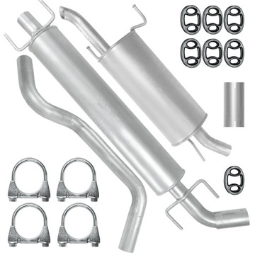 Глушитель комплект Opel Zafira A и 1 99-05 1.6 1.8 резина