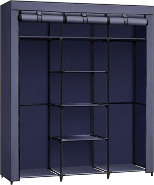 Темно-синій шафа для одягу складаний шафа для спальні 45x150x175