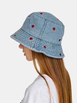 Риболовля капелюх відро hat Cap джинси серця бавовна синій