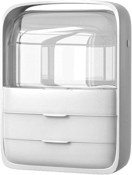 Большая шкатулка органайзер косметический шкаф ящики белый F13