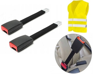 SEAT BELT 25CM 21TH - Удлинитель ремня безопасности адаптер 25 см с пряжкой для тучных-2шт