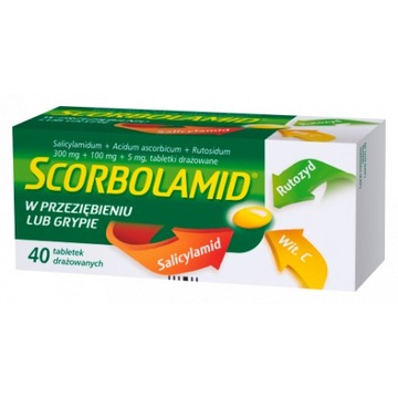 Scorbolamide, 40 драже грип застуда