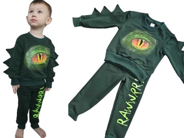 Dinozar Boys спортивний костюм 100% зручний бавовна зелений 98