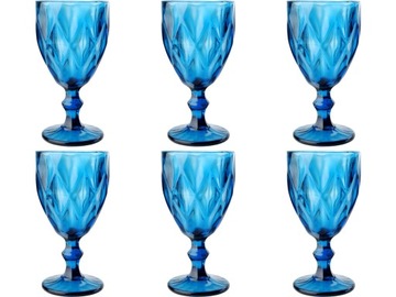 Набор бокалов для вина 300ML ELISE BLUE-6 шт.
