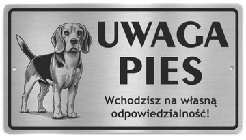 Табличка Примітка собака-Бігль-лазерний гравер-нержавіюча сталь
