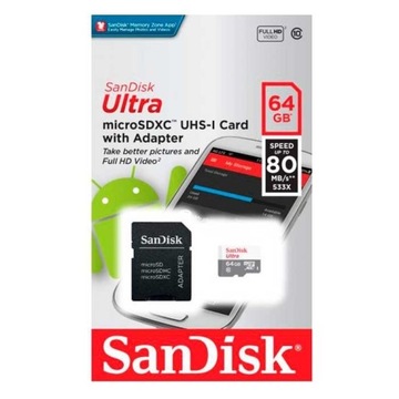 SanDisk Ultra microSDXC 64 ГБ с адаптером SD