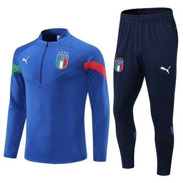 Италия футбол тренировочный комплект с длинным рукавом, XXL
