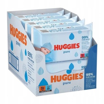 Вологі серветки Huggies Pure 10 x 56 шт.