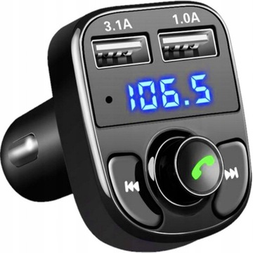 Bluetooth fm-передавач MP3 SD зарядний пристрій 2xUSB