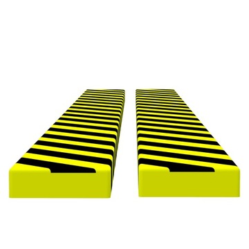 vidaXL угловые протекторы, 2 шт., желто-черный, 6X2X101, 5 см, ПУ