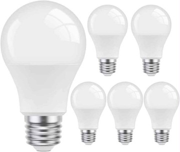 Светодиодные светодиодные лампы теплый белый цвет 8W E27 A60 3000K 710lm (6шт) 3000K