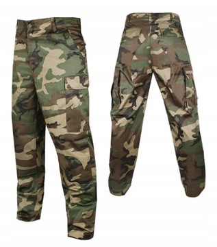 Посилені штани військові тактичні камуфляжні штани-карго Mil-Tec BDU Woodland L