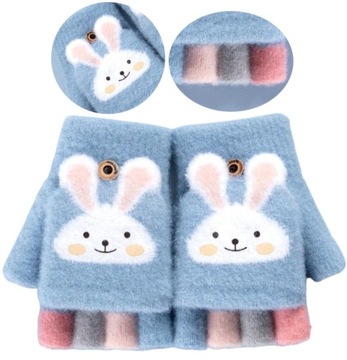 Дитячі зимові рукавички теплі теплі рукавиці для дівчаток плюшеві 1 + 5л