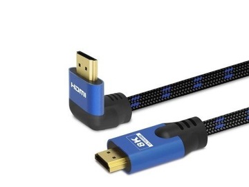 Savio кабель HDMI (M) v2.1, 1,8 m, кутовий, 8k, мідь
